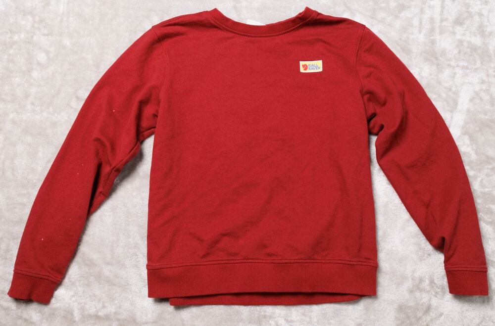 Fjallraven Dark Red Vardag Crewneck Sweatshirt Womens Size M